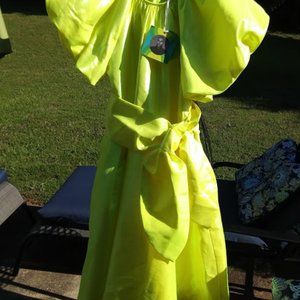 Christopher John Rogers, Yellow Puff Sleeve Dress